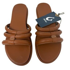 Olukai Tiare Slide Womens Size 10 Fox Brown Comfort sandals NWT